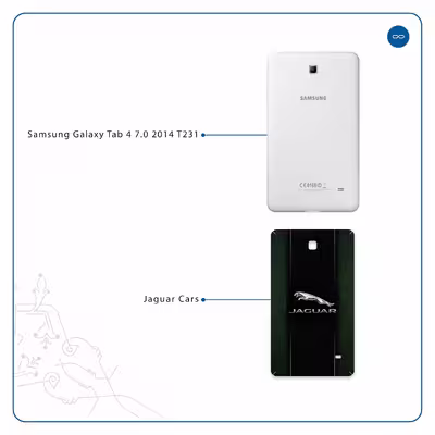 برچسب پوششی ماهوت مدل Jaguar Cars مناسب برای تبلت سامسونگ Galaxy Tab 4 7.0 2014 T231
