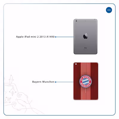 برچسب پوششی ماهوت مدل Bayern-Munchen مناسب برای تبلت اپل iPad mini 2 2013 A1490