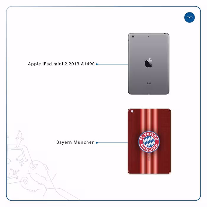 برچسب پوششی ماهوت مدل Bayern-Munchen مناسب برای تبلت اپل iPad mini 2 2013 A1490