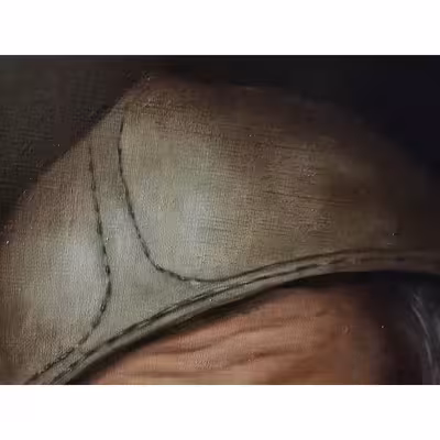 تابلو نقاشی رنگ و روغن طرح پیرمرد روستایی