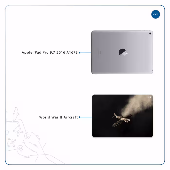 برچسب پوششی ماهوت مدل World War II Aircraft مناسب برای تبلت اپل iPad Pro 9.7 2016 A1673
