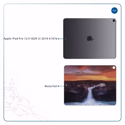 برچسب پوششی ماهوت مدل Waterfall مناسب برای تبلت اپل iPad Pro 12.9 (GEN 3) 2018 A1876