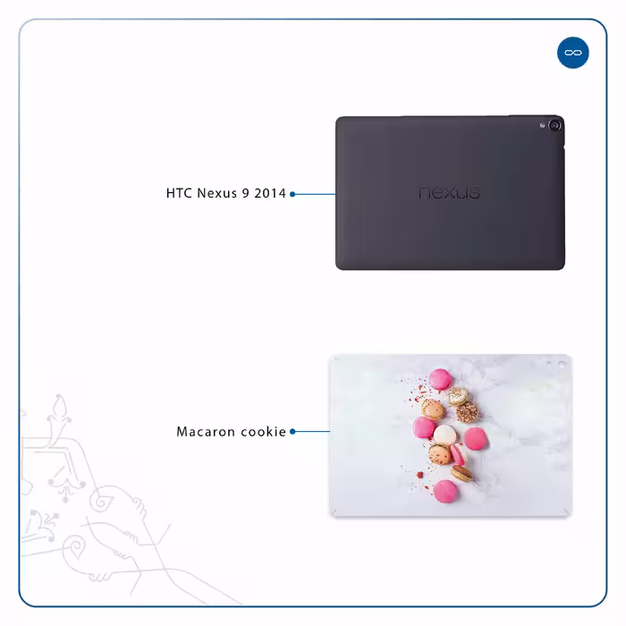 برچسب پوششی ماهوت مدل Macaron cookie مناسب برای تبلت اچ تی سی Nexus 9 2014