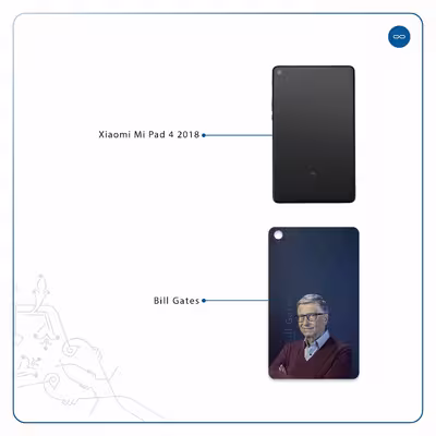 برچسب پوششی ماهوت مدل Bill Gates مناسب برای تبلت شیائومی Mi Pad 4 2018