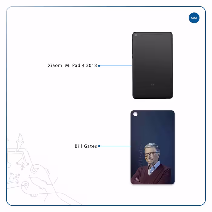 برچسب پوششی ماهوت مدل Bill Gates مناسب برای تبلت شیائومی Mi Pad 4 2018