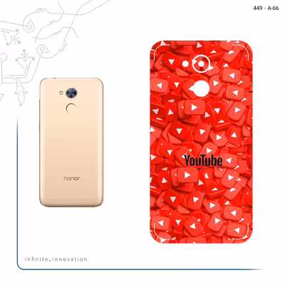 برچسب پوششی ماهوت مدل Youtube مناسب برای گوشی موبایل آنر 5C Pro