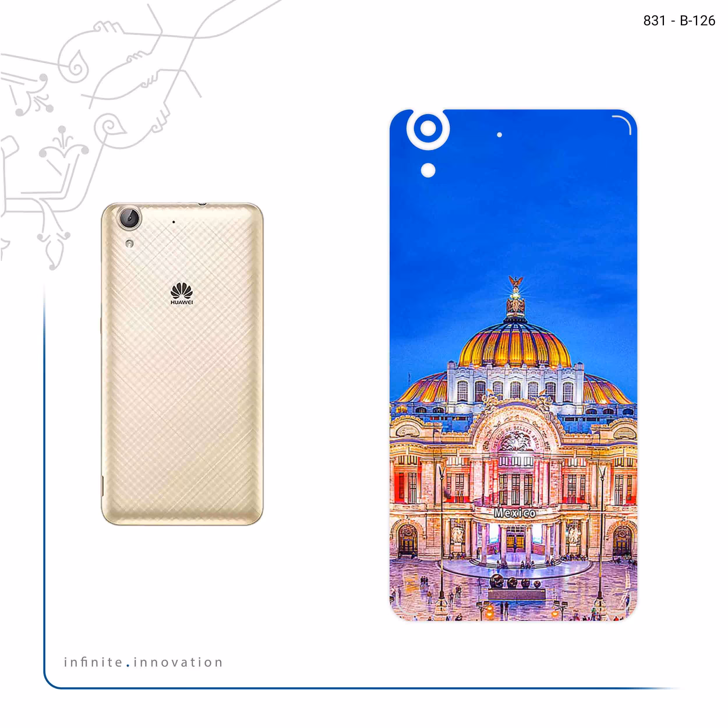 برچسب پوششی ماهوت مدل Mexico City مناسب برای گوشی موبایل هوآوی Y6 II