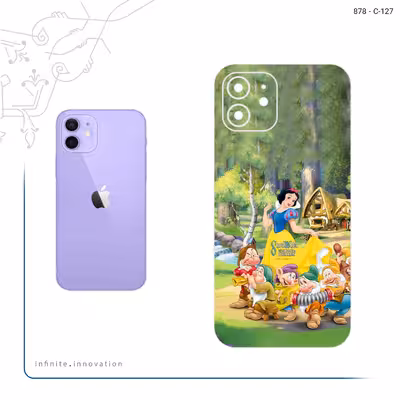 برچسب پوششی ماهوت مدل Snow White مناسب برای گوشی موبایل اپل iPhone 12