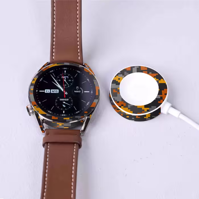 برچسب ماهوت طرح Army-Autumn-pixel مناسب برای ساعت هوشمند هوآوی Watch GT 3 46mm