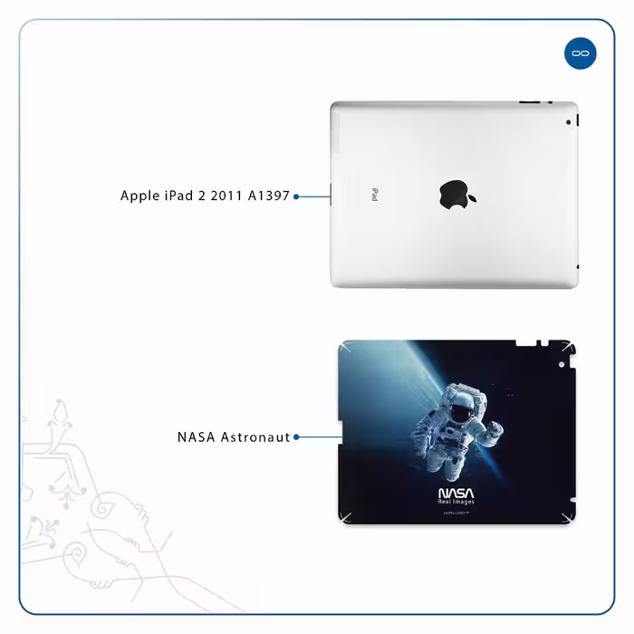 برچسب پوششی ماهوت مدل NASA-Astronaut مناسب برای تبلت اپل iPad 2 2011 A1397