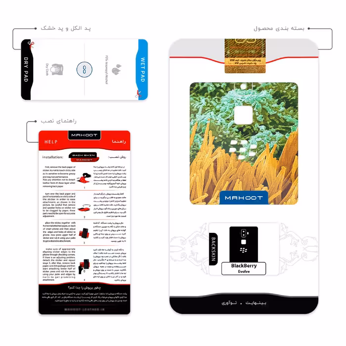 برچسب پوششی ماهوت مدل Atom Universe 6 مناسب برای گوشی موبایل بلک بری Evolve