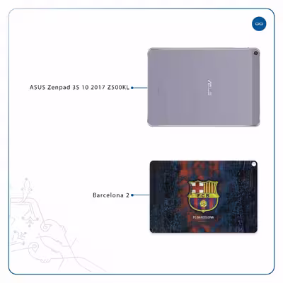 برچسب پوششی ماهوت مدل BARCELONA-2 مناسب برای تبلت ایسوس Zenpad 3S 10 2017 Z500KL