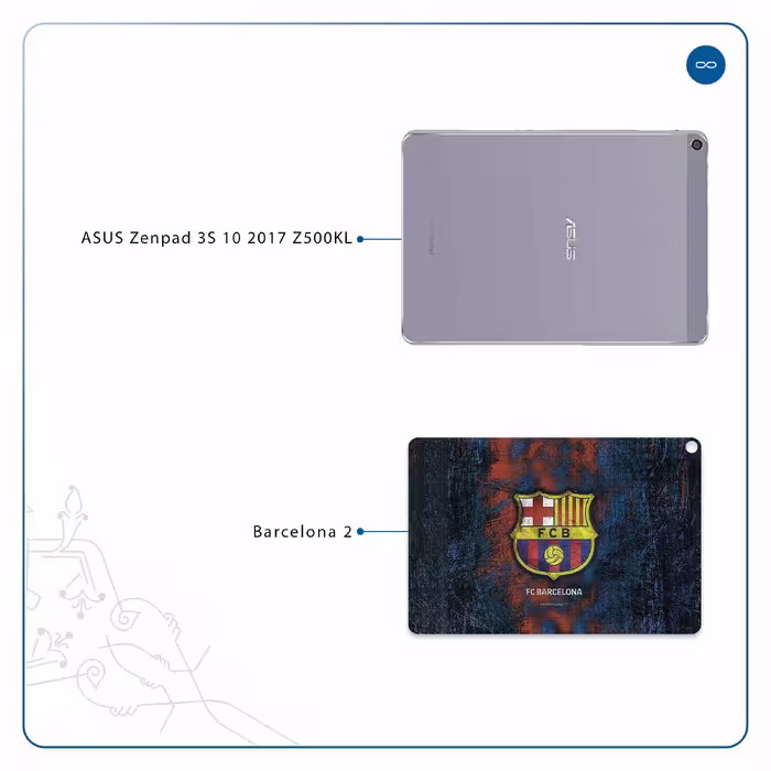 برچسب پوششی ماهوت مدل BARCELONA-2 مناسب برای تبلت ایسوس Zenpad 3S 10 2017 Z500KL