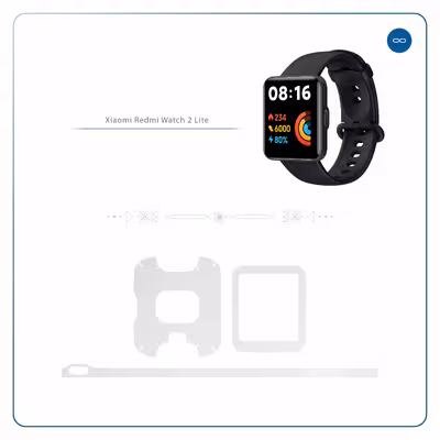 برچسب ماهوت طرح Matte-White مناسب برای ساعت هوشمند شیائومی Redmi Watch 2 Lite