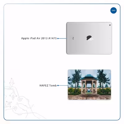 برچسب پوششی ماهوت مدل HAFEZ-Tomb مناسب برای تبلت اپل iPad Air 2013 A1475
