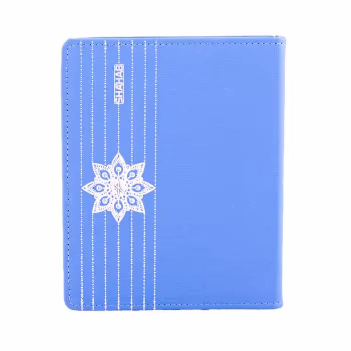 کلاسور مدل یک تکه چرمی طلاکوب شده 20 حلقه