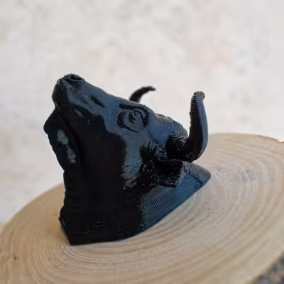 دیوارکوب چوبی آرت تکنو مدل گاو کد W11
