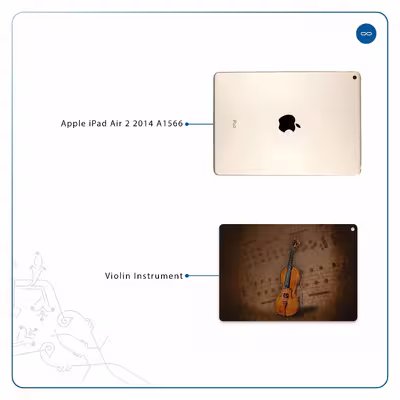 برچسب پوششی ماهوت مدل Violin-Instrument مناسب برای تبلت اپل iPad Air 2 2014 A1566