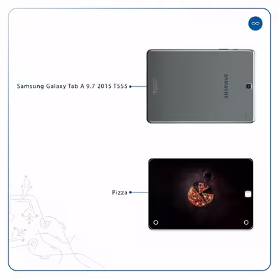 برچسب پوششی ماهوت مدل Pizza مناسب برای تبلت سامسونگ Galaxy Tab A 9.7 2015 T555