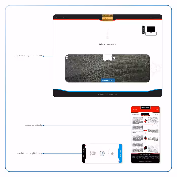 برچسب پوششی ماهوت مدل Green-Crocodile-Leather مناسب برای تبلت اپل iPad Pro 11 2018 A1980