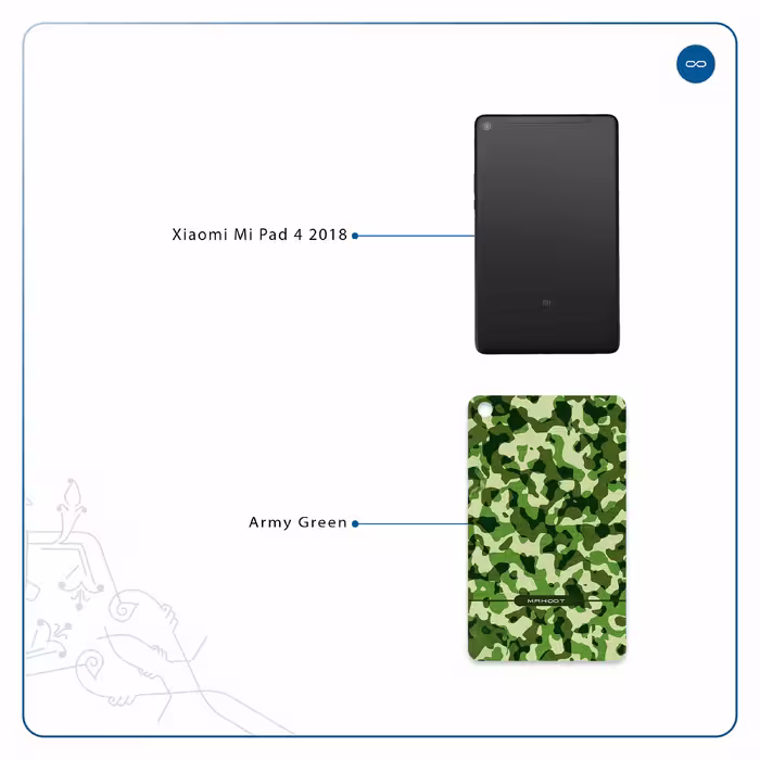برچسب پوششی ماهوت مدل Army-Green-2 مناسب برای تبلت شیائومی Mi Pad 4 2018
