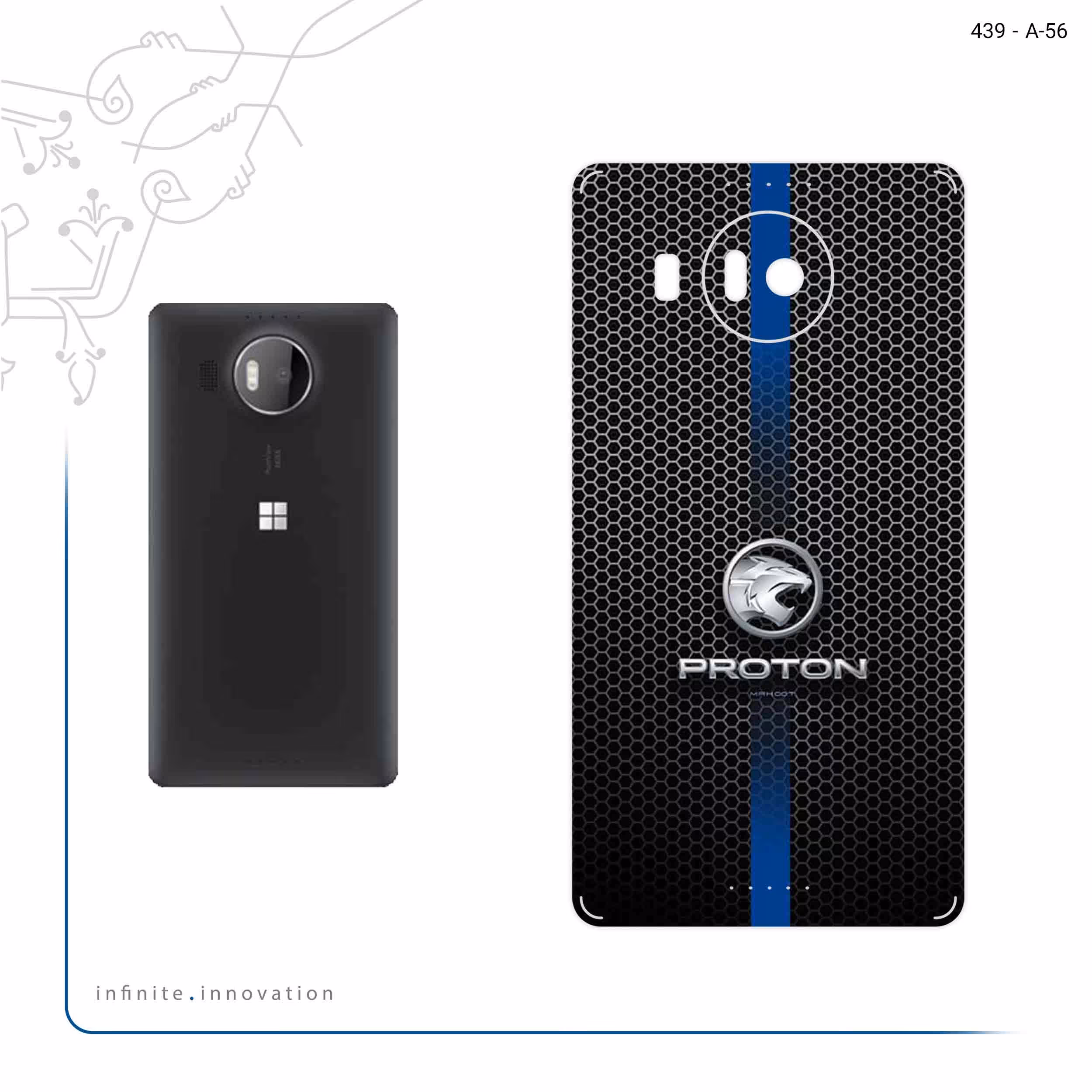 برچسب پوششی ماهوت مدل PROTON مناسب برای گوشی موبایل مایکروسافت Lumia 950 XL