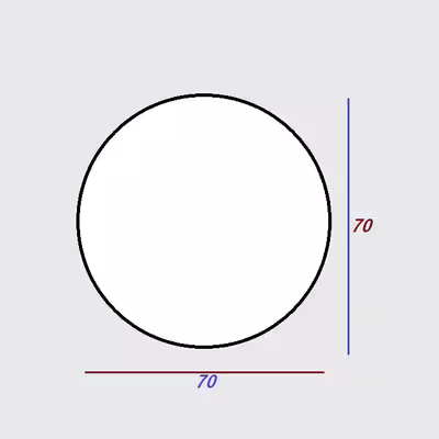 آینه مدل فلزی طرح دایره کد 70