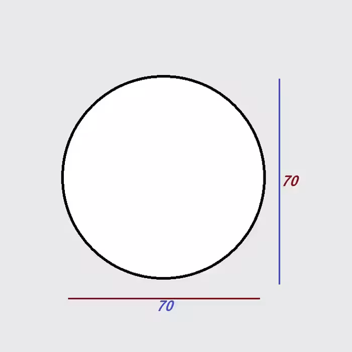 آینه مدل فلزی طرح دایره کد 70