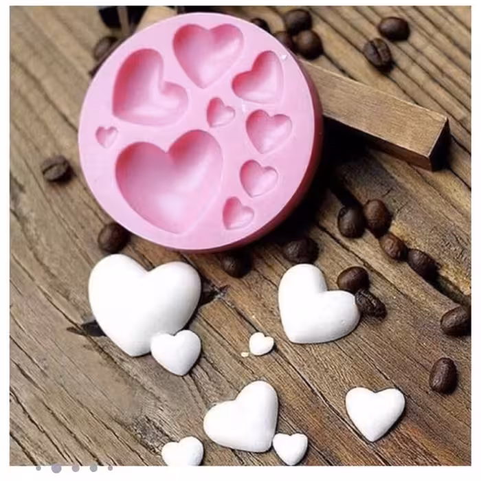 قالب شکلات مدل مالد فوندانت طرح مولد حروف و اعداد و قلب و حاشیه مجموعه 3 عددی