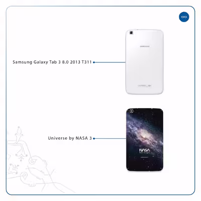 برچسب پوششی ماهوت مدل Universe-by-NASA-3 مناسب برای تبلت سامسونگ Galaxy Tab 3 8.0 2013 T311