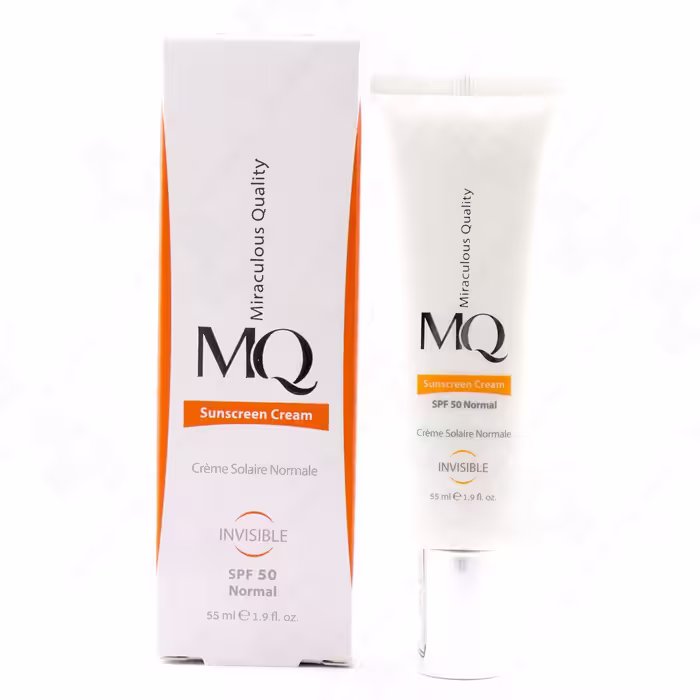 کرم ضد آفتاب پوست نرمال بی رنگ SPF50 ام کیو 55 میلی لیتر