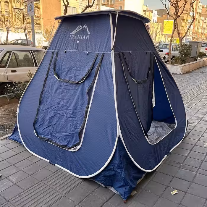 چادر مسافرتی 8 نفره فنری مدل ریپس جنس برنو با سایبان و ارتفاع بلند و فنر آلمانی کد1
