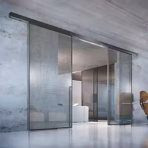 مکانیزم وال هنگ 480 سانتی متر دو درب پروفیل آلومینیومی ساختمانی متقارن دستی سینکرونایز با عرض هر درب 120 سانتی متر فانتونی کد K193