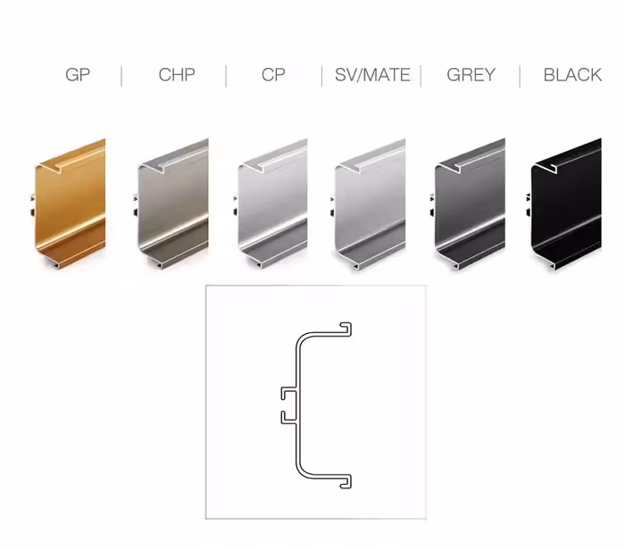 دستگیره شاخه ای مخفی مدل U ملونی کد 7061B