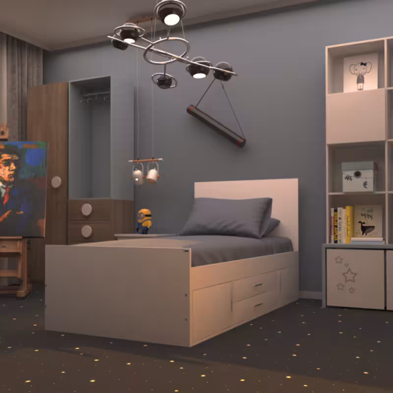 تخت خواب یکنفره مدل FH360 سایز 90x200 سانتی متر