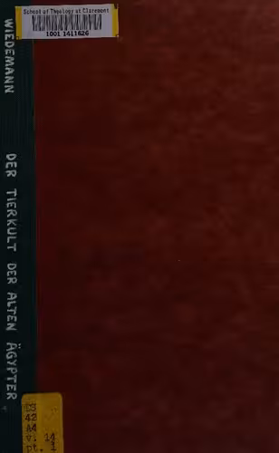 خرید و دانلود نسخه کامل کتاب Der Tierkult der alten Ägypter