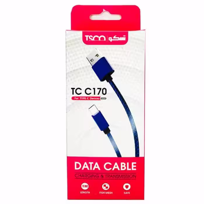 کابل شارژ و دیتای 1 متری تسکو مدل TC C170