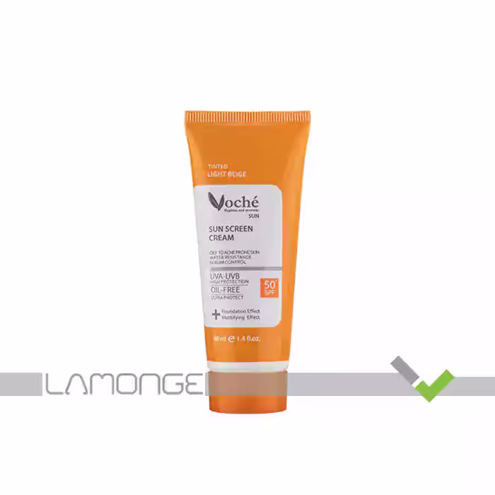 کرم ضد آفتاب رنگی وچه SPF50 مناسب پوست چرب حجم 40 میلی لیتر
