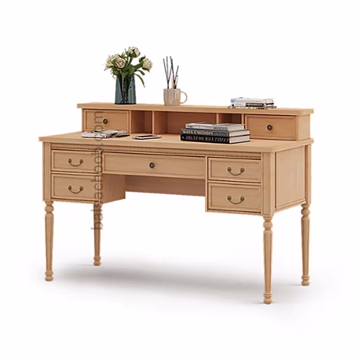 میز تحریر و صندلی چوب بلوط بالسا