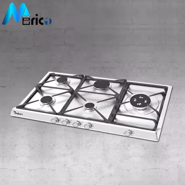 گاز رومیزی میلان کد S30 پنج شعله استیل