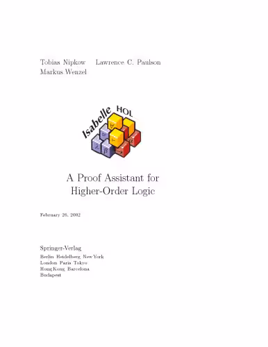 خرید و دانلود نسخه کامل کتاب Isabelle/HOL: A Proof Assistant for Higher-Order Logic