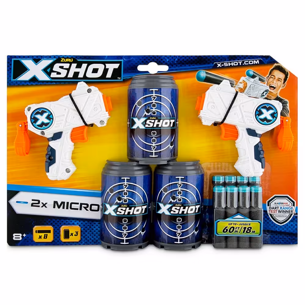 تفنگ دوقلو ایکس شات Xshot 2X Micro Zuru 3621