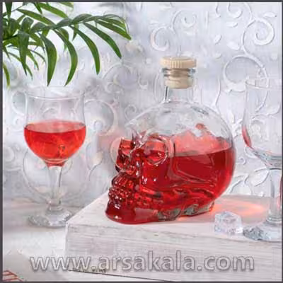 بطری جمجمه ای بزرگ درب دار