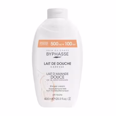 شامپو بدن کرمی بایفاس BYPHASSE عصاره شیر بادام ALMOND MILK حجم 600 میل