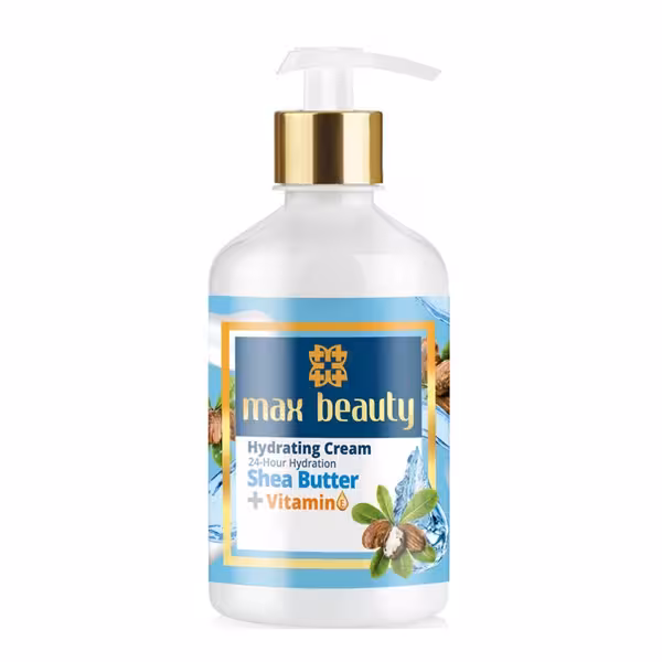 کرم آبرسان پمپی شی باتر مکس بیوتی 200 میلی لیتر | Max Beauty Shea butter Hydrating Cream 200ml