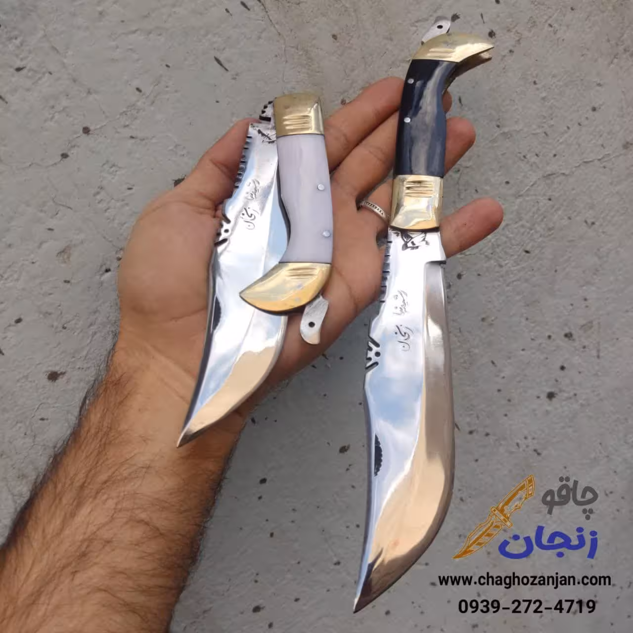 نیم غلاف دنده ای رشیدنیا | ساخت زنجان دو رنگ سفید و مشکی