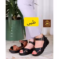 صندل طبی لژدار تابستانی زنانه رزی چرم سوگو