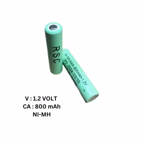 باتری نیکل - متال هیدرید نیم قلم شارژی 1.2 ولت 800 میلی آمپر