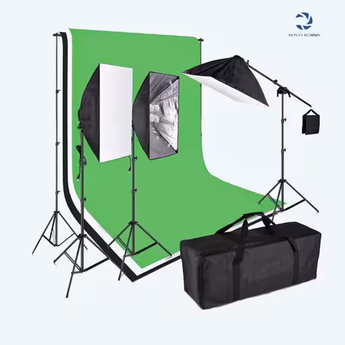 کیت نور ثابت 5 لامپ Answer LED LIGHT Kit 5 LAMPS   عدد فون5*3 (سبز ) و میکروفن یقه ای