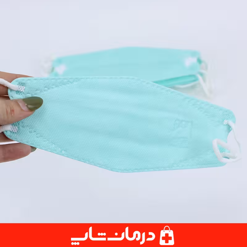 خرید ماسک فست سبز رنگ مدل 3 بعدی 5 عددی ماسک تنفسی KF94